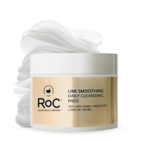 RoC Resurfacing Disks, Hypoallergenic Exfoliating Makeup Remover Pads for Wrinkles and Skin Tone, Hypo-Allergenic Skin Care, Oil-Free Daily Cleanser, 28 Count