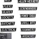 12 Pack Magnetic Toolbox Labels, 3D-Printed & Reusable Organizers for Steel Toolboxes, Carts & Drawers