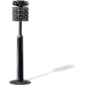 Curio Home Goods Ionic Bottle Brush, Magnetized to Stand Upright, Stainless Steel with Replaceable Head, Onyx/Black