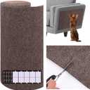 15.7'' x 39.3'' Cat Scratch Furniture Protector Adhesive Trimmable Cloth Couch Anti-Scratch Cover DIY Climb Couch Protector from Cat Claws, Covering Cat Tower, Replacement PadsBrown