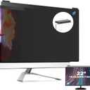 Computer Privacy Screen Filter 22 Inch, 9H Hardness Hanging Computer Screen Privacy Shield Compatible with 16:10 Widescreen Monitor, Eye Protection and Blue Light Blocks