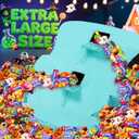 Large Halloween Green People Frank Pinata- Cute Monster Design - Piata Kit with Stick, Rope, Blindfold, Confetti for Halloween Parties & Kids' Events (21"  16.5"  3")