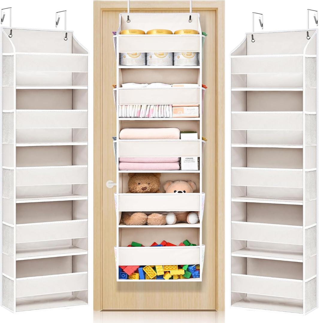 ULG 2 Pack 5-tier Over the Door Organizer Beige