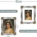 Silver Picture Frame 8x10 Vintage Victorian Picture Frames Antique Gothic Baroque Ornate for Wall or Tabletop Display, Fits 8x10 or 5x7 Photo with Mat
