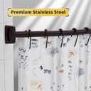 Adjustable Curved Shower Rod, 42-72 inches Extra Wide Shower Curtain Rod, Rust proof, Premium Stainless Steel, Curved Shower Rod for Bathroom Bronze