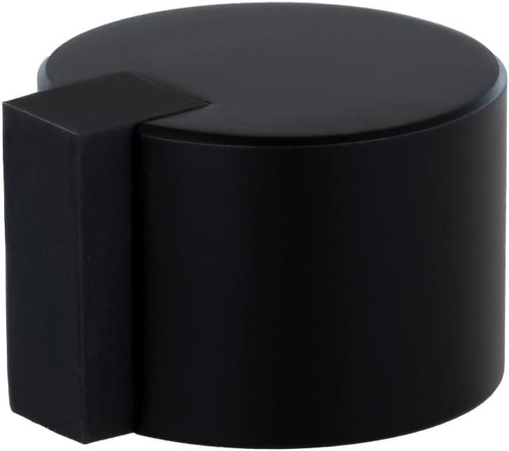 EVI Door Stoppers | Stainless Door Stop - Adhesive Fastening - Protector Rubber - 1.1 x 0.79 Inch Black Door Stopper