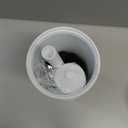 UPTRONIC Toilet Brush, Toilet Bowl Brush with Extra Long Handle Durable Bristles Toilet Scrubber and Covered Holder for Toilet Brush Set for Bathroom Cleaning (White, 1 Set)