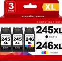 245XL 246XL Ink Cartridge Replacement for Canon 245 246 XL PG245 CL246 for Canon PIXMA MG2525 MG3022 MX490 TS202 TS3322 TR4520 TS302 TR4527 Cannon Printer Ink Cartridges (2 Black, 1 Color Combo)