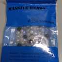 80Pcs Natural Crystal Beads Stone Gemstone Round Loose Energy Healing Beads with Free Crystal Stretch Cord for Jewelry Making (Tourmaline Quartz, 10mm)