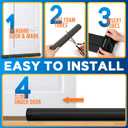 Comfyanno Under Door Draft Stopper - Bottom Door Seal & Gap Filler- Fits 30 to 36 Door, Block Noise, Sound, Air, Bugs, Dust, Easy to Install, Double Side Block, No Adhesive, Black