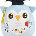 Preschool Graduation Owl Plush Toy: 8-Inch Blue Owl Kindergarten Graduation Stuffed Animal, Cute Class of 2026 Plushies, Graduation Gifts for Kids Boys Girls, Premary School Grad Party Decoration