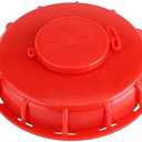 IBC Tank Lids Cover IBC Tote Lid Cap Water Tank Caps 163mm for Schutz Mauser,275-330 Gallon (Red Breathing Cover)