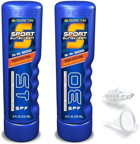 GoPong Sport Bottle Sunscreen Flask  1 Pack, Includes Funnel and Liquor Bottle Pour Spout