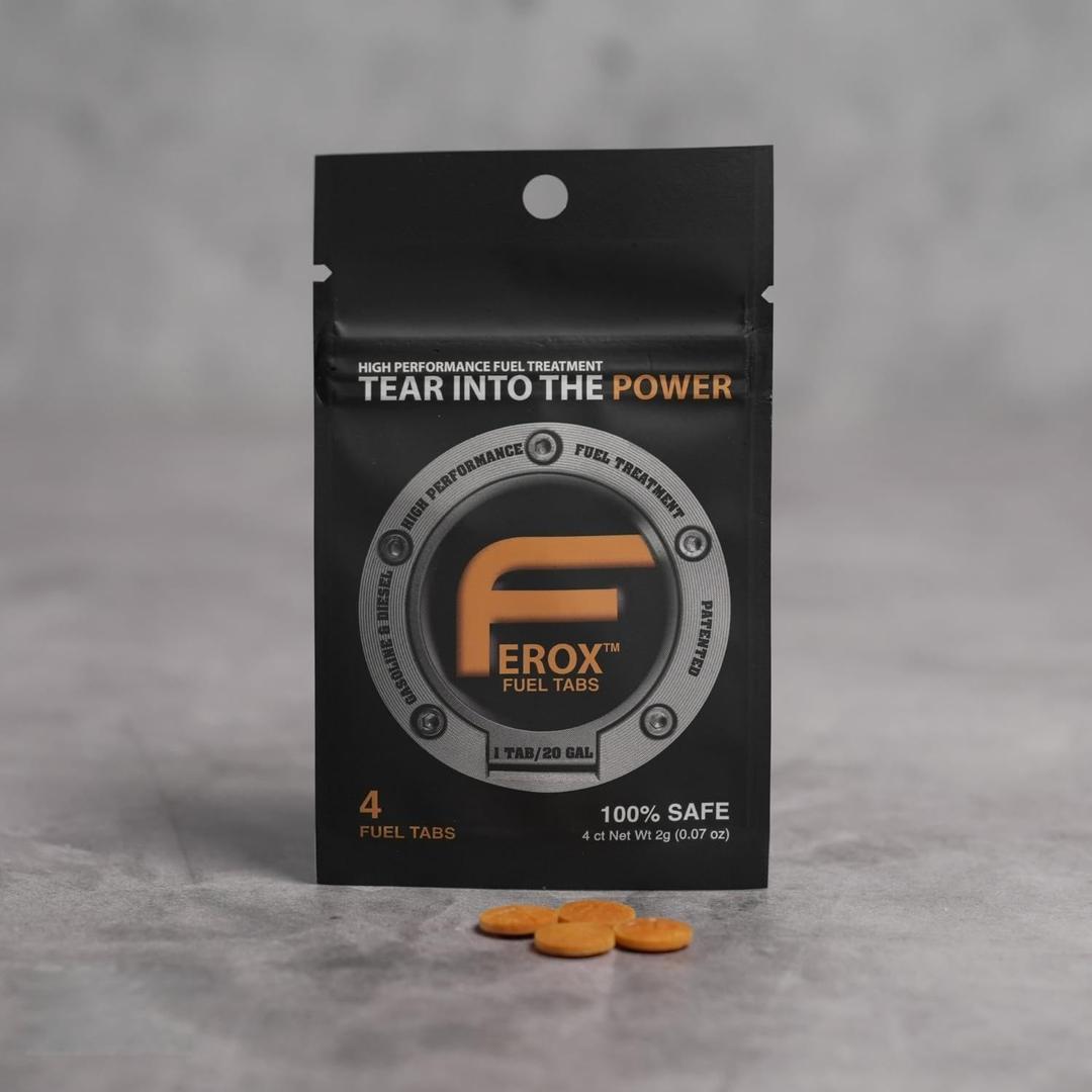 Ferox – Performance Fuel Catalyst | Not an Additive, It’s an Advantage | Built for the Road, Trail, and Beyond | All Fuels, All Engines | 1 Tab = 20 GAL