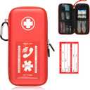 EpiPen Carry Case, Hard Emergency Medical Bag with Carabiner-for 2 EpiPens, Asthma Inhaler, Auvi-Q,Eye Drops,Anti-Histamine,Allergy Medication,Diabetes Travel Case for Adults and Kids