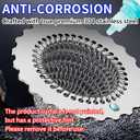 2 x Kitchen Sink Drain Strainer, Patented 304 Stainless Steel Reversible Mesh Strainer with Flexible Chain, Handcrafted Anti-Clog Garbage Disposal Tool, Easy to Clean - 1 Pack