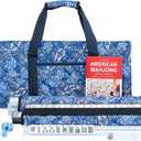 ZGME American Mahjong Set,166 White Tiles with Blue Bag and Accessories,4 Transparent All-in-One Mahjong Racks with Pushers,Complete Mahjong Set
