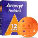 2 x Pickleball Balls, 6 Pack & 12 Pack | 40 Holes, High Visibility & Bounce, Durable for All Paddles & Skill Levels (Neon Green, Orange)