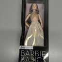 Barbie Basics Model Collector Fashion Doll 06 with Brunette Hair, Shimmery Golden Skirt & Halter, Universal-fit Fashions, Posable Body