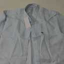 Lacoste Men's Short Sleeve Regular Fit Linen Button Down Shirt with Front Pocket (X-Large, Rill)