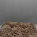 EHEYCIGA Fluffy Dog Crate Bed for Small Dogs, Plush Faux Fur Crate Pad, Calming Anti Anxiety Small Dog Bed, Washable Soft Warm Mat with Non-Slip Bottom, Camel (23.6 x 17.5)