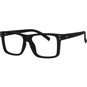 Eyekepper Oversized Reading Glasses Square Large Frame Readers for Men and Women - Black +2.00