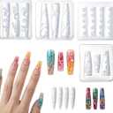 Silicone Nail Art Molds 4PCS 3D Flowers Butterfly Nail Charm Molds Modeling Templates Camellia Flowers Design Mold for Resin Epoxy Making Tool Mould DIY Manicure Decorations Accessories