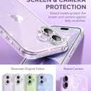 BERFY for iPhone 17 Case for Women, Clear Glitter Shockproof Protective Case, Anti-Yellowing, with Screen Protector & Camera Lens Protector 6.3", Diamond Sparkle Clear