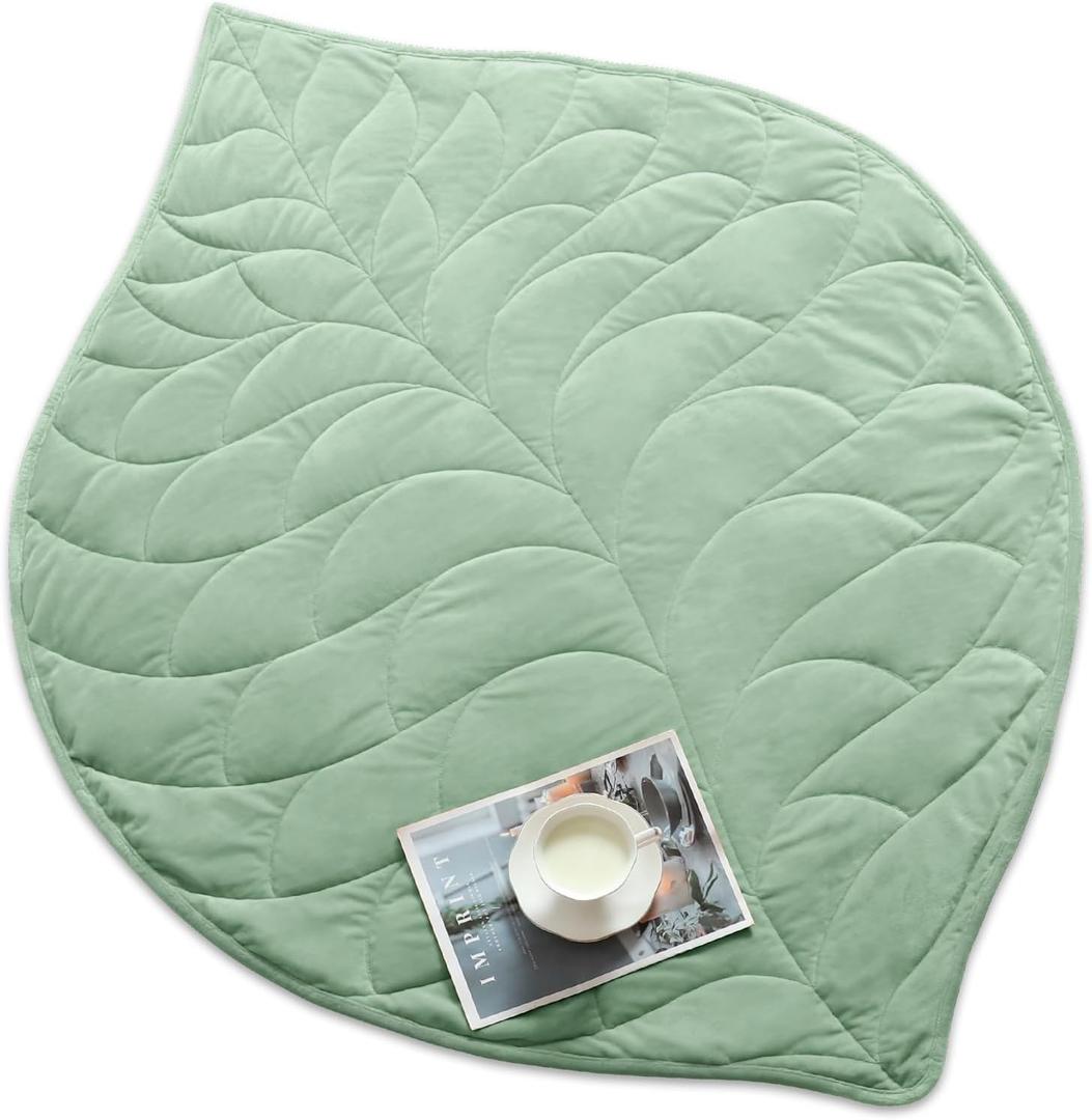 Kaisa Weighted Blanket for Adults 7lbs 41" x 53", Cozy Luxury Crystal Velvet Small Weighted Lap Blanket, All-Season Blanket, Machine Washable, Sage Green