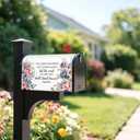 TOUNER The Grass Withereth The Flower Fadeth Bible Verse Mailbox Covers, Christian Magnetic Letter Box Wrap, Christian Jesus Post Box Decor for Outdoor Garden Yard, Mailbox Decor Gifts for Friends