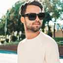 Night Vision Driving Glasses Fit Over Eyeglasses for Men Women, Anti Glare Polarized Night time Glasses Yellow Lens (A07 Black Frame/Grey Lens)