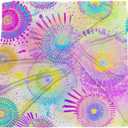 Floral Paisley Pattern Head Scarf Silk Feel Like Blue Vintage Flower Ethnic Folk Style Bandana Soft for Women Girls