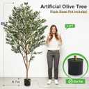Faux Olive Tree 8ft, Olive Trees Artificial Indoor Big with Real Wood Trunk
Tall Fake Tree with Realistic Leaves and Olives, Large Fake Olive Tree for Home Office Decor Indoor Outdoor Living Room Porch