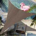 12' x 12' x 12' Brown Triangle Sun Shade Sail Canopy Durable Fabric UV Block Awning