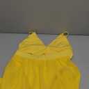 Women Sexy 2 Piece Outfits Dress Chiffon Strap Deep V Neck Bra Crop Top High Split Maxi Dresses Skirt Set (Large, Yellow)