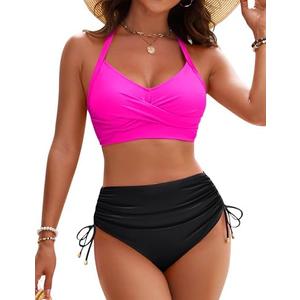 Blooming Jelly Women's High Waist Bikini Briefs, Medium