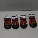 QUMY Dog Shoes for Large Dogs, Medium Dog Boots & Paw Protectors for Winter Snowy Day, Summer Hot Pavement, Water-Resistant in Rainy Weather, Outdoor Walking, Indoor Hardfloors Skid-Resistant Sole (Size 6: 2.6''x3.0''(W*L) (Pack of 4))