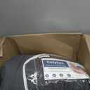 CozyLux Twin XL Comforter Set Dark Grey, 5 Pieces Twin Extra Long Bed in a Bag for College Dorm, All Season Bedding Set with Stitch Quilted Comforter, Flat Sheet, Fitted Sheet, Pillowcases