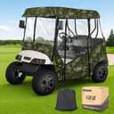10L0L Universal Golf Cart Driving Enclosures for Club Car EZGO 2 Passenger Golf Cart, All Weather Waterproof Windproof