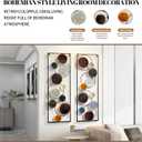 MGFDT wall art set of 2 Panels, 38*12 Modern Metal Wall Art for Dining Room, Abstract Wall Decor for Bedroom, Minimalist Wall Sculpture for Living Room Artistic Focal Point for Home Walls