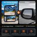 Youxmoto Towing Mirrors fit for 1999-2016 for Ford for F250 F350 F450 F550 Super Duty Pickup Truck Mirrors, Manual Telescoping/Folding; Manual Adjustable Glass; Turn Signal; Black