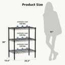 DUMOS 3-Tier Metal Storage Shelves, Shelving Unit, Storage Rack, 23.1" W