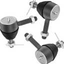 Ball Joint Kit,Set of (3) Tie Rod End with grease fitting Fits for Club Car DS Golf Carts (1976-2008)