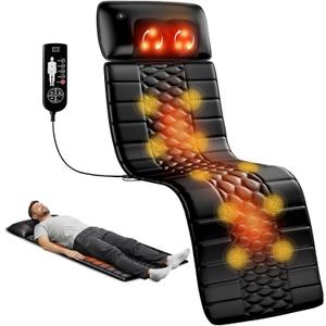 Shiatsu Full Body Massage Mat with Heat, Detachable Massager Pad, 10 Vibrating Motors, Deep Tissue Pain Relief for Back, Neck & Legs  Relaxation at Home or Office