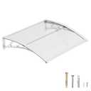 Awning for Door Entrance, 60x94 Inch Awnings for Patio, Durable Polycarbonate Window Awnings Exterior, UV Rain Snow Protection Canopy for House, Porch, Patio, Deck