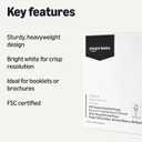 Amazon Basics Cardstock Paper, 8.5" x 11", 65 lb/176 gsm, 96 Bright White, 250 Sheets