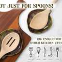 2 x Green Artichoke Dish: Spoon Rest, Sponge Holder, Soy Sauce Dish - Farmhouse Kitchen Decor & Accessories, Perfect Gifts for Women, Mom Birthday Gifts, Housewarming Gifts, Cottage Core Decor