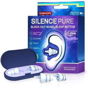 Ear Plugs for Sleeping - Soft Reusable Silicone Ear Plugs for Noise Reduction Earbuds & Focus