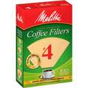 Melitta #4 Cone Coffee Filters, Unbleached Natural Brown, 100 Total Filters Count 