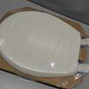Mayfair Cassel Slow Close Toilet Seat, Easy Clean, Non Slip Premium Wood Seat, Easy Install, Made in USA, Round, Biscuit